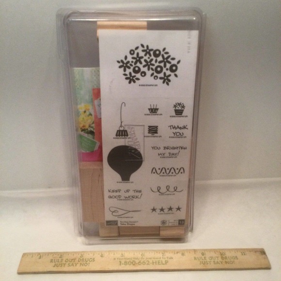 Stampin Up Take Shape Two Step Stampin Christmas Rubber Stamps Thank You - Picture 2 of 3